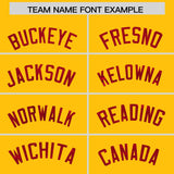 Custom Gold Red Women Basketball Jersey Dress