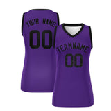 Custom Purple Black Women Basketball Jersey Sequined Dress