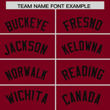 Custom Crimson Black Women Basketball Jersey Dress