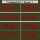 Custom Olive Red Women Basketball Jersey Dress