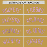 Custom Old Gold Light Pink Women Basketball Jersey Dress