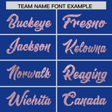 Custom Royal Light Pink Women Basketball Jersey Dress