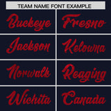 Custom Navy Red Women Basketball Jersey Dress