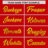 Custom Red Gold Women Basketball Jersey Dress