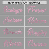 Custom Silver Light Pink Women Basketball Jersey Dress