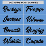 Custom Light Blue Black Women Basketball Jersey Dress