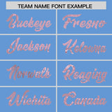 Custom Light Blue Light Pink Women Basketball Jersey Dress