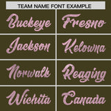 Custom Olive Light Pink Women Basketball Jersey Dress