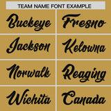 Custom Old Gold Black Women Basketball Jersey Dress