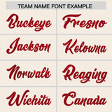 Custom Cream Red Women Basketball Jersey Dress