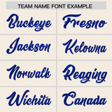 Custom Cream Royal Women Basketball Jersey Dress