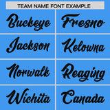 Custom Powder Blue Black Women Basketball Jersey Dress