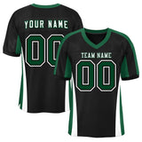 Custom Black Color Block Mesh Authentic Football Jersey