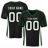 Custom Black Color Block Mesh Authentic Football Jersey