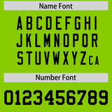 Custom Black Neon Green Raglan Sleeves Side Blocks Pattern Authentic Football Jersey