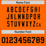 Custom Black Orange Raglan Sleeves Side Blocks Pattern Authentic Football Jersey