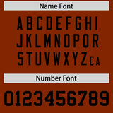 Custom Texas Orange Black Raglan Sleeves Side Blocks Pattern Authentic Football Jersey