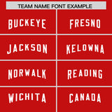 Custom Navy Red Raglan Sleeves Side Blocks Pattern Authentic Football Jersey