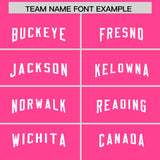 Custom Powder Blue Pink Raglan Sleeves Side Blocks Pattern Authentic Football Jersey