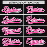 Custom Black Pink and Purple Sides Gradient Fashion Personalized Team Football Jersey