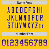 Custom Gold Purple and Pink Sides Gradient Fashion Personalized Team Football Jersey