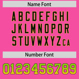 Custom Pink Neon Green and Gold Sides Gradient Fashion Personalized Team Football Jersey