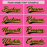Custom Pink Neon Green and Gold Sides Gradient Fashion Personalized Team Football Jersey