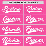 Custom Pink Gold Sides Gradient Fashion Personalized Team Football Jersey