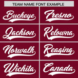 Custom Cardinal Pink and Powder Blue Sides Gradient Fashion Personalized Team Football Jersey