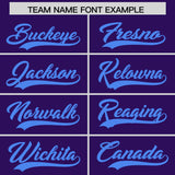 Custom Purple Powder Blue and Pink Sides Gradient Fashion Personalized Team Football Jersey