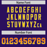 Custom Purple Orange and Gold Sides Gradient Fashion Personalized Team Football Jersey