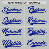Custom Gray Powder Blue and Bright Green Sides Gradient Fashion Personalized Team Football Jersey