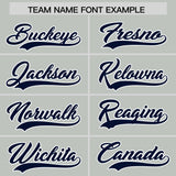 Custom Gray Royal and Navy Sides Gradient Fashion Personalized Team Football Jersey