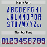 Custom Gray Royal and Red Sides Gradient Fashion Personalized Team Football Jersey