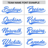 Custom White Powder Blue and Pink Sides Gradient Fashion Personalized Team Football Jersey