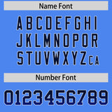 Custom Powder Blue Navy and Royal Sides Gradient Fashion Personalized Team Football Jersey