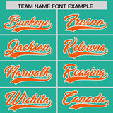 Custom Bright Green Orange and Gold Sides Gradient Fashion Personalized Team Football Jersey