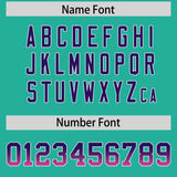 Custom Bright Green Purple and Pink Sides Gradient Fashion Personalized Team Football Jersey