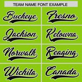Custom Neon Green Black and White Sides Gradient Fashion Personalized Team Football Jersey