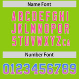 Custom Neon Green Powder Blue and Pink Sides Gradient Fashion Personalized Team Football Jersey