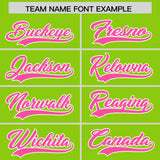 Custom Neon Green Powder Blue and Pink Sides Gradient Fashion Personalized Team Football Jersey