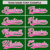 Custom Kelly Green Powder Blue and Pink Sides Gradient Fashion Personalized Team Football Jersey