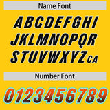 Custom Gold Orange and Black Sides Gradient Fashion Personalized Team Football Jersey