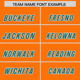 Custom Orange Aqua and Aqua Sides Gradient Fashion Personalized Team Football Jersey