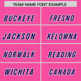 Custom Pink Purple and Powder Blue Sides Gradient Fashion Personalized Team Football Jersey
