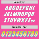Custom Pink Gold Sides Gradient Fashion Personalized Team Football Jersey