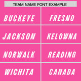 Custom Pink Gold Sides Gradient Fashion Personalized Team Football Jersey