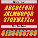Custom Red Orange and Gold Sides Gradient Fashion Personalized Team Football Jersey