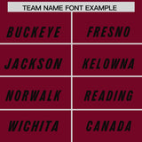 Custom Cardinal Black and Khaki Sides Gradient Fashion Personalized Team Football Jersey