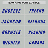 Custom Gray Powder Blue and Bright Green Sides Gradient Fashion Personalized Team Football Jersey
